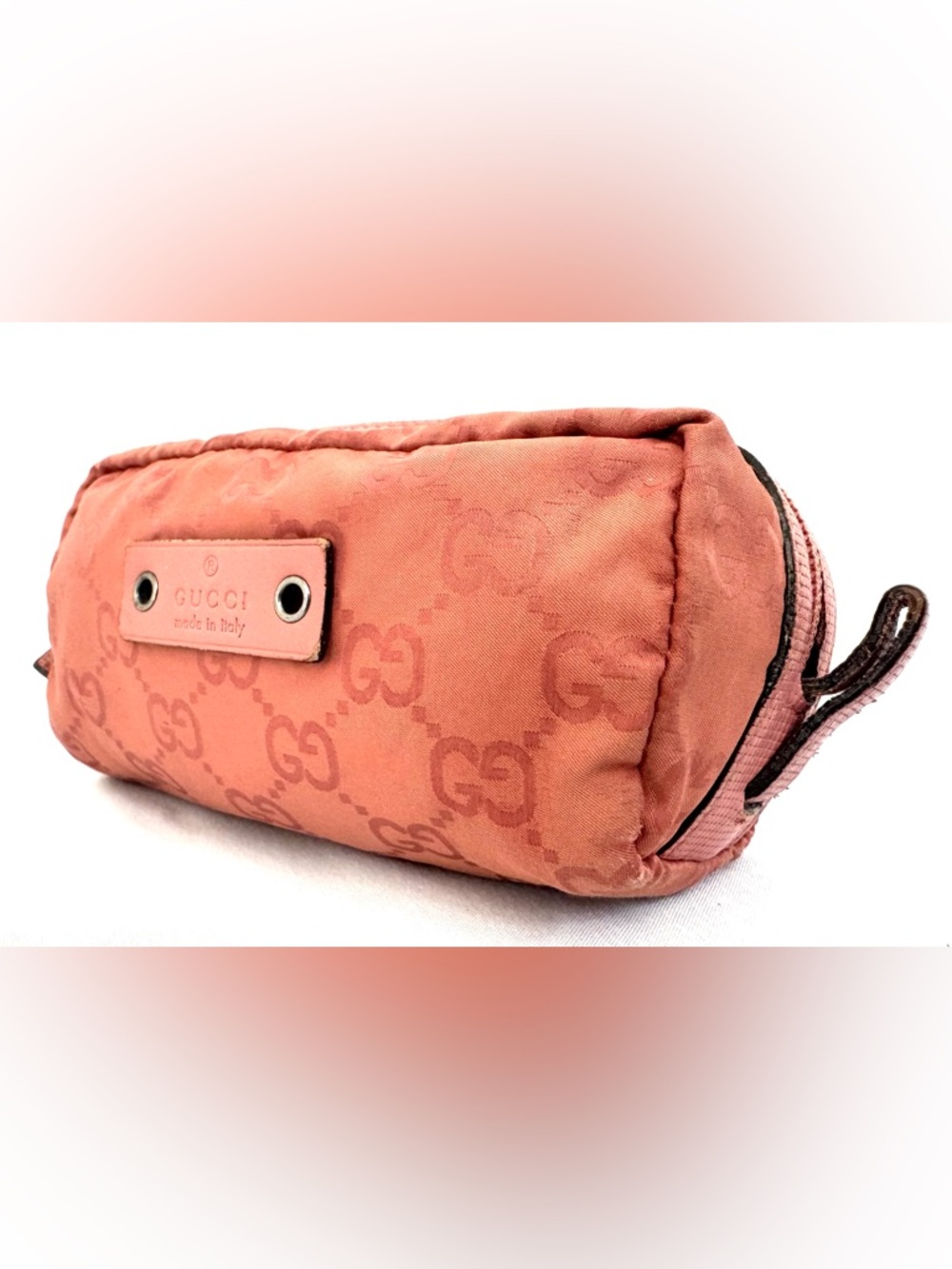 GUCCI Mini GG Nylon Pouch Pink Vintage Y2K - Picture 3 of 9